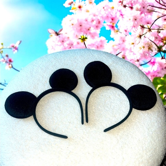 Black Mouse Ear Headbands (2) - Picture 2 of 7